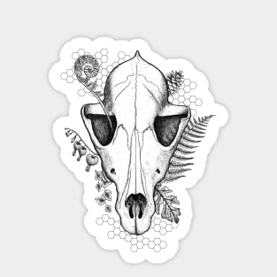 Opossum Skull Design Sticker